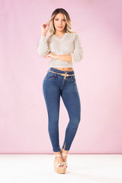 Jean Skinny Push Up con Abertura